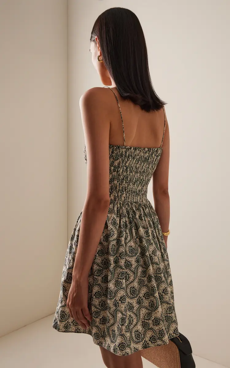 Matteau Shirred-Bodice Cotton Mini Dress | Thumbnail 4 Matteau Shirred-Bodice Cotton Mini Dress | Thumbnail 4