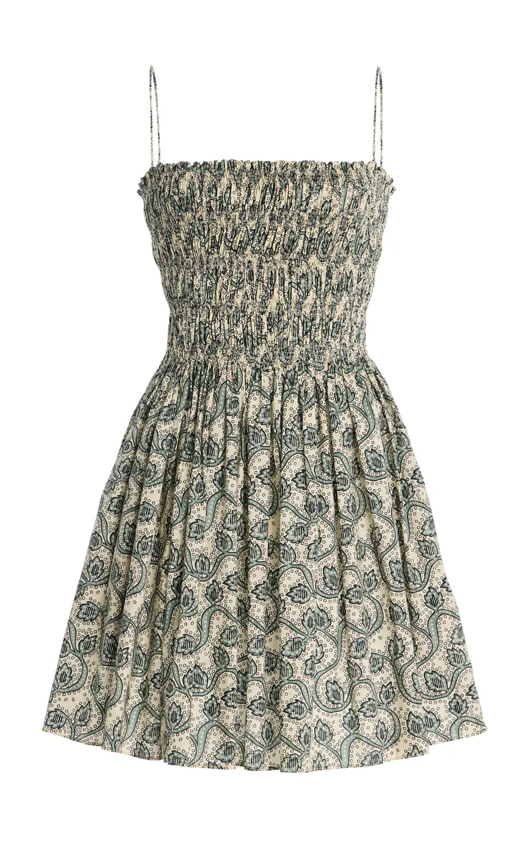 Matteau Shirred-Bodice Cotton Mini Dress | Thumbnail 6 Matteau Shirred-Bodice Cotton Mini Dress | Thumbnail 6