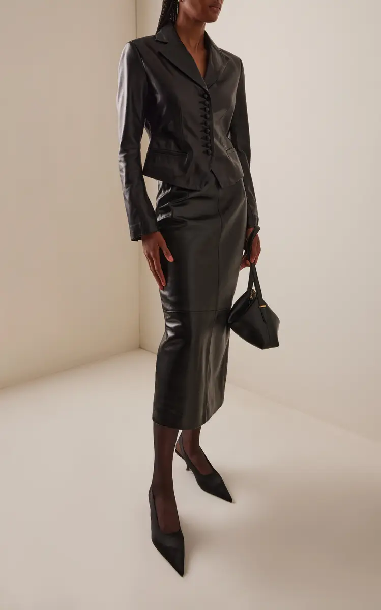 House of Dagmar Tailored Leather Blazer | Thumbnail 3 House of Dagmar Tailored Leather Blazer | Thumbnail 3