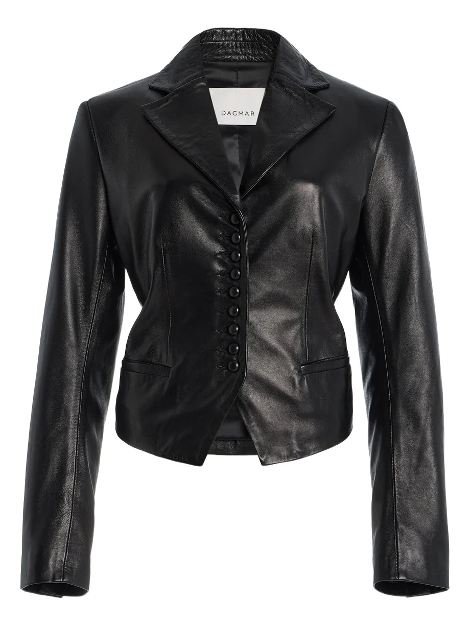 House of Dagmar Tailored Leather Blazer