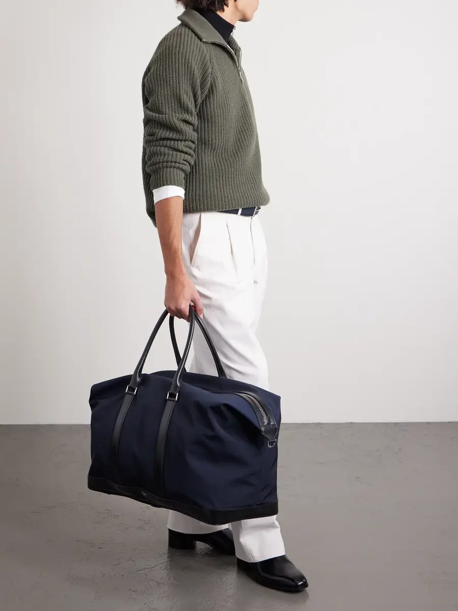 Tom Ford Leather-Trimmed Recycled-Nylon Weekend Bag - Men | Thumbnail 2 Tom Ford Leather-Trimmed Recycled-Nylon Weekend Bag - Men | Thumbnail 2