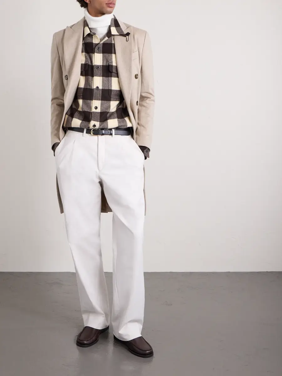Ralph Lauren Purple Label Gable Checked Wool Shirt - Men | Thumbnail 2 Ralph Lauren Purple Label Gable Checked Wool Shirt - Men | Thumbnail 2