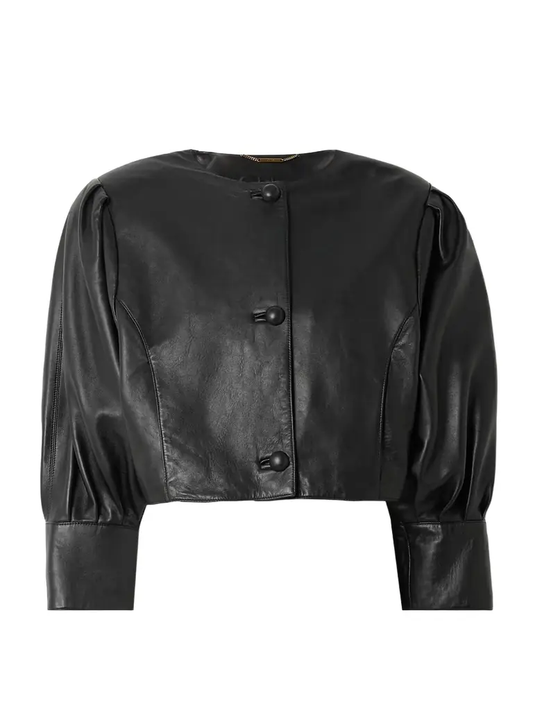 Chloé Cropped Leather Jacket | Image 1 Chloé Cropped Leather Jacket | Image 1