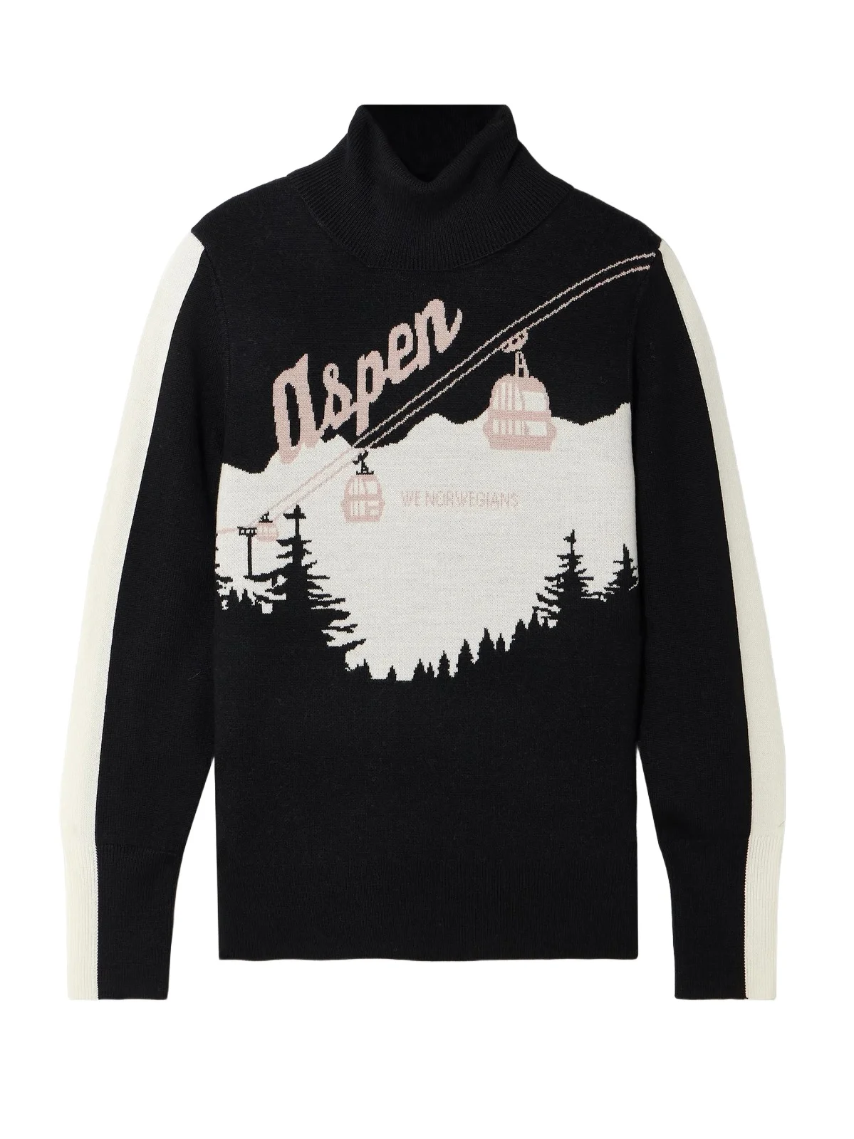 Afterski Jacquard-knit Merino Wool Turtleneck Sweater