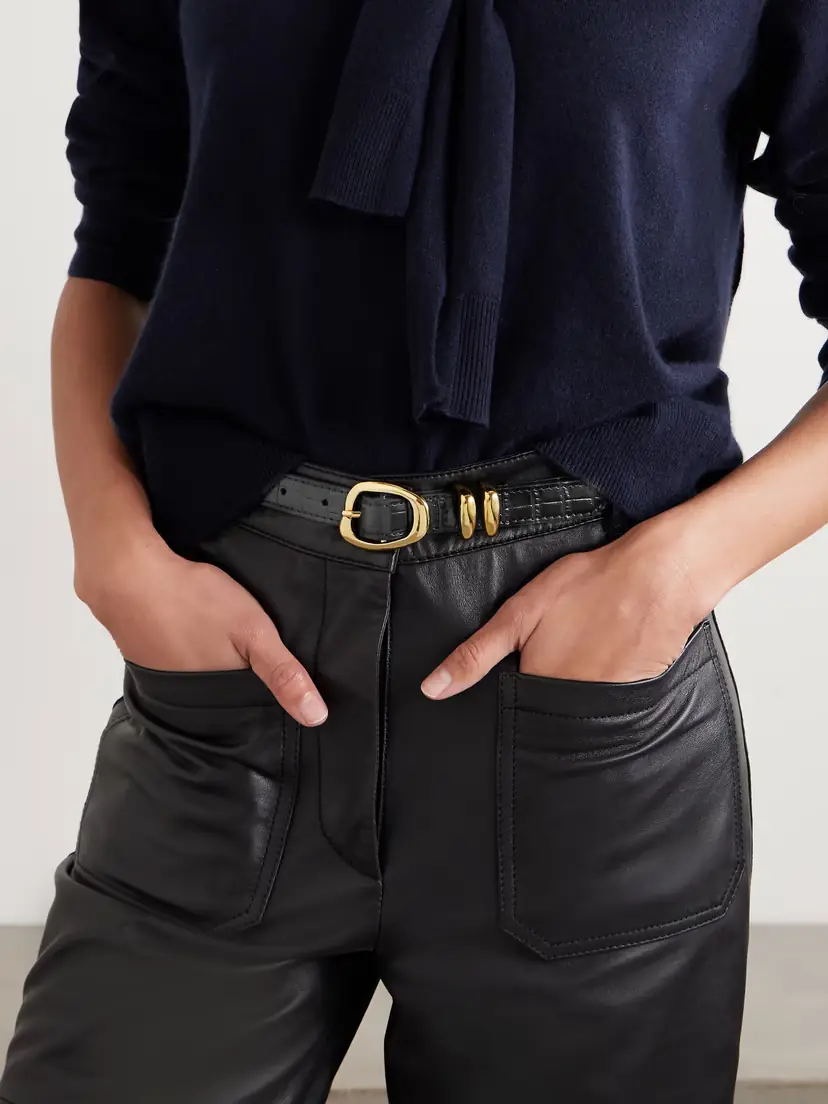 AMANU The Tugela Croc-effect Leather Belt | Thumbnail 2 AMANU The Tugela Croc-effect Leather Belt | Thumbnail 2