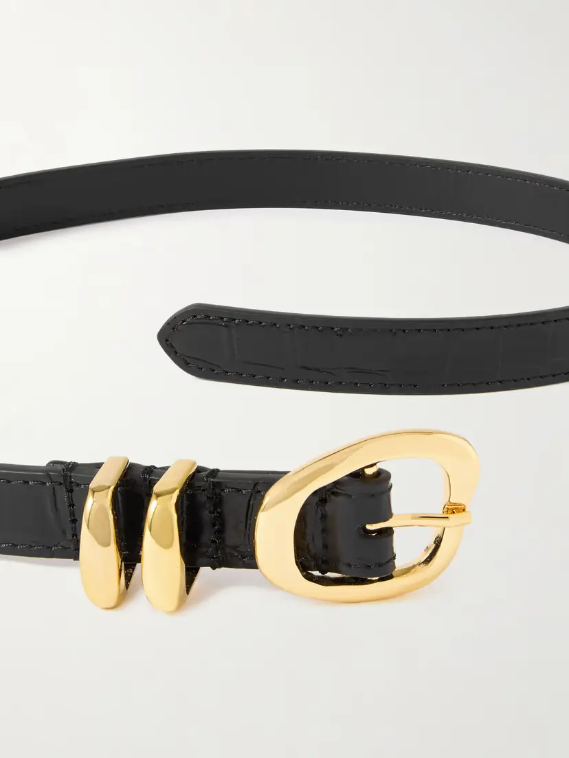 AMANU The Tugela Croc-effect Leather Belt | Thumbnail 3 AMANU The Tugela Croc-effect Leather Belt | Thumbnail 3