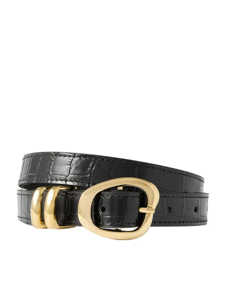 The Tugela Croc-effect Leather Belt