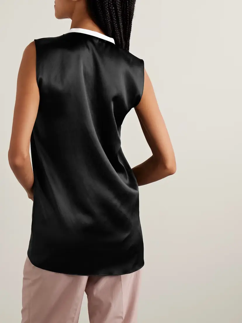Sharon Wauchob Poutou Grosgrain-trimmed Silk Top | Thumbnail 3 Sharon Wauchob Poutou Grosgrain-trimmed Silk Top | Thumbnail 3