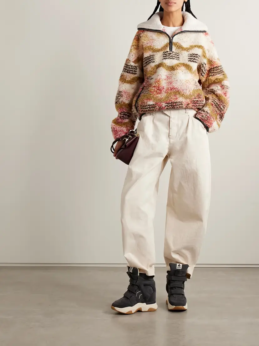 Marant Étoile Marner Printed Fleece Half-zip Sweatshirt | Thumbnail 2