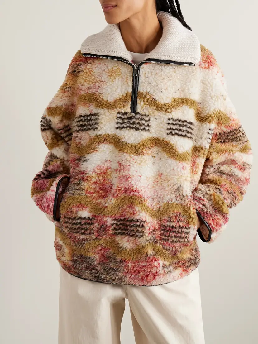 Marant Étoile Marner Printed Fleece Half-zip Sweatshirt | Thumbnail 3
