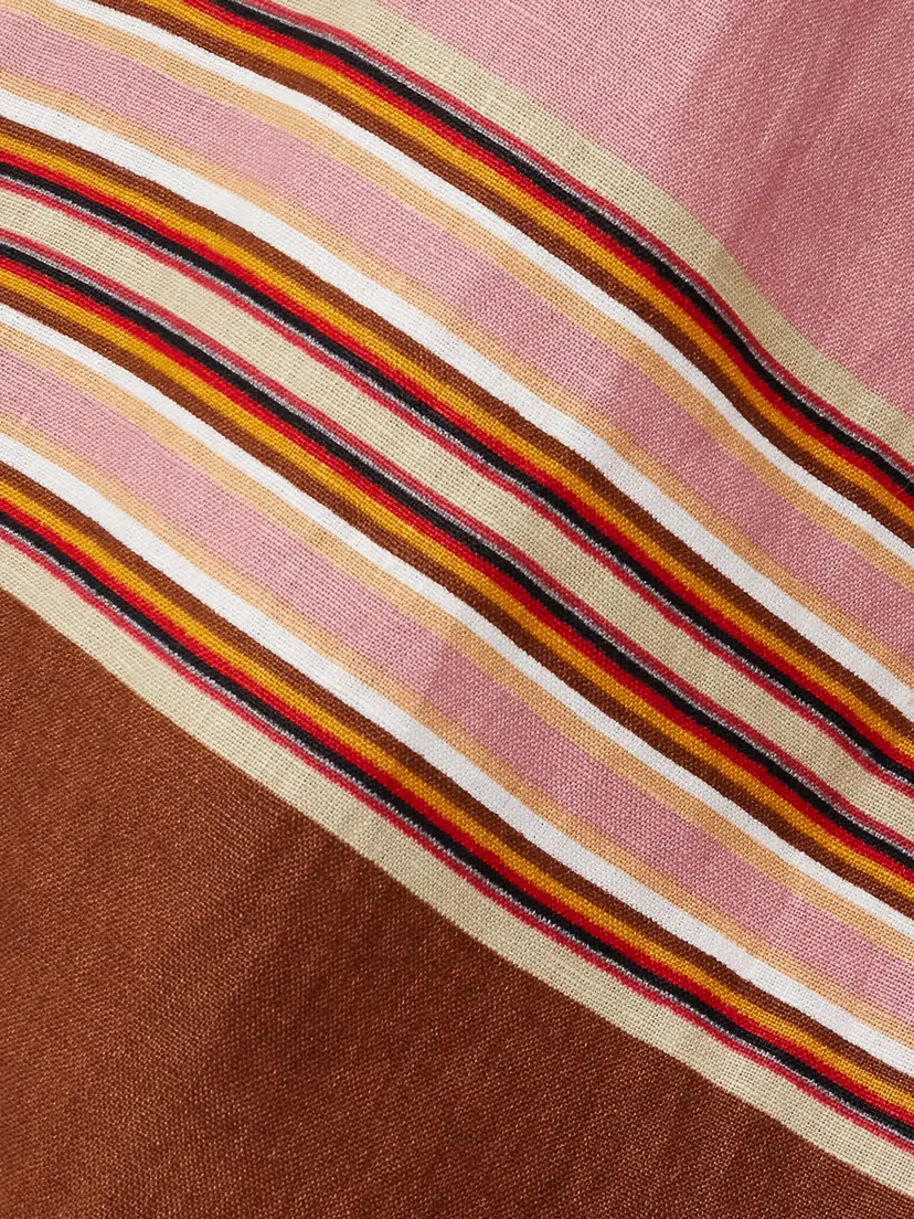 Faithfull Flor Belted Striped Linen Mini Dress | Thumbnail 4