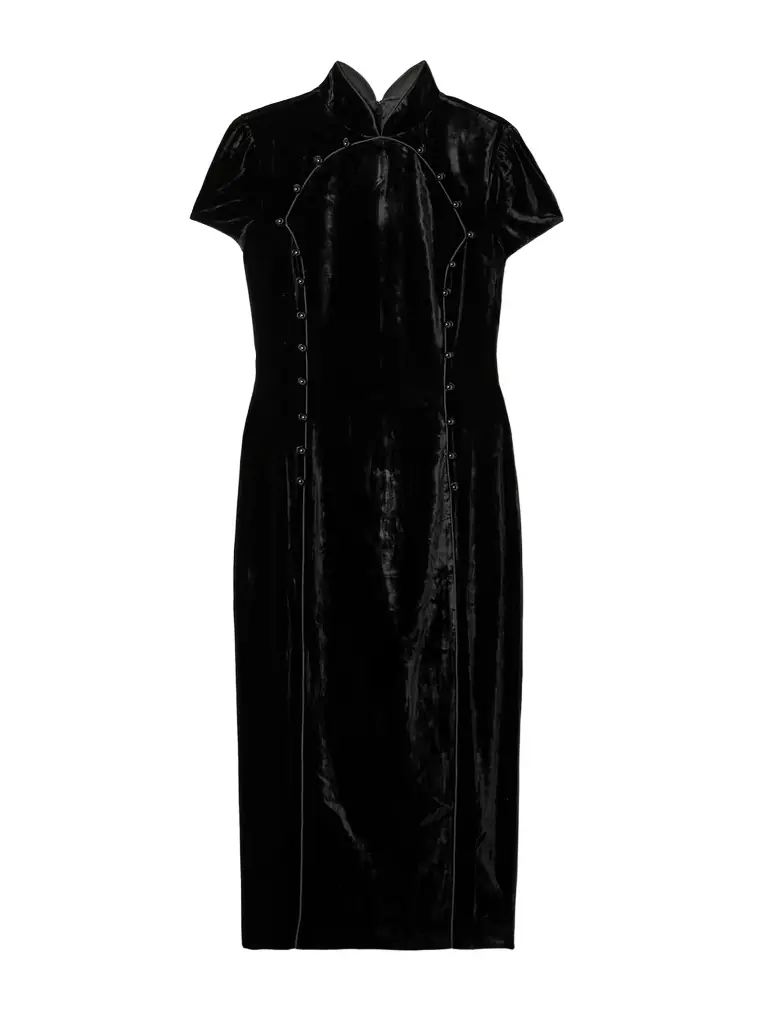 Taro-c Velvet Midi Dress Taro-c Velvet Midi Dress