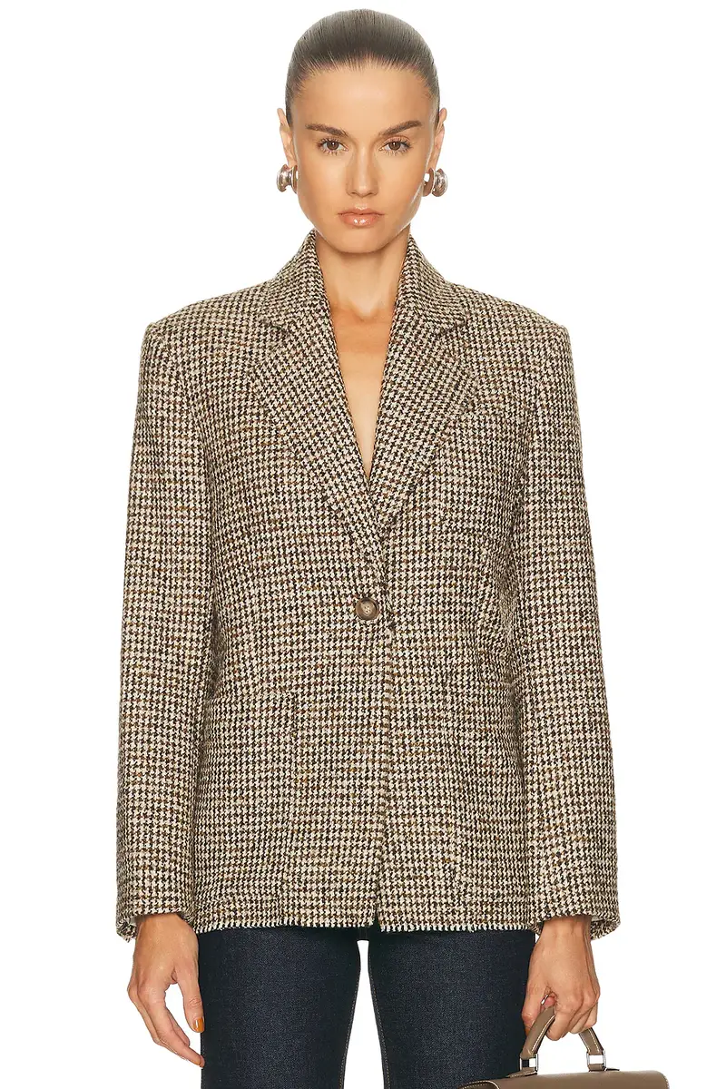House of Dagmar Houndstooth Blazer | Image 1 House of Dagmar Houndstooth Blazer | Image 1