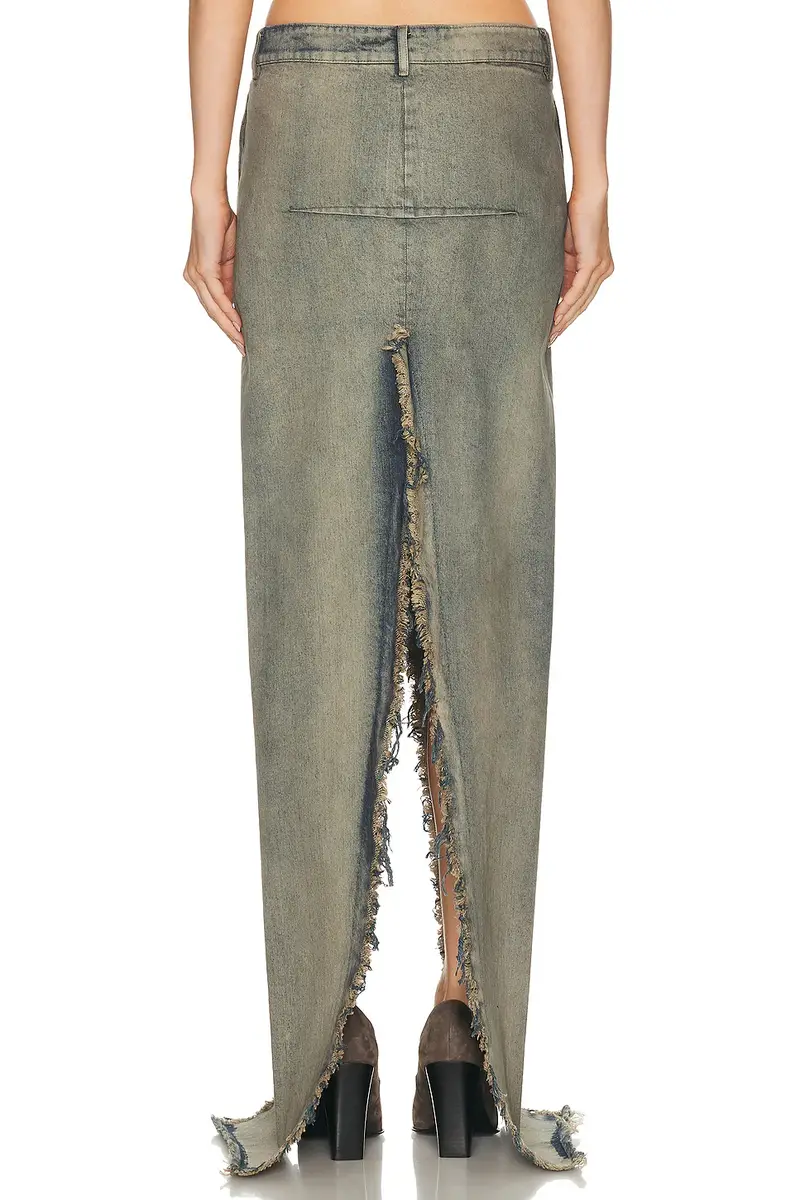 Rick Owens Denim Sliced Skirt | Thumbnail 4 Rick Owens Denim Sliced Skirt | Thumbnail 4