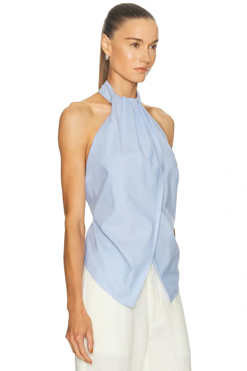 St. Agni Oxford Halter Tie Back Top | Thumbnail 2 St. Agni Oxford Halter Tie Back Top | Thumbnail 2