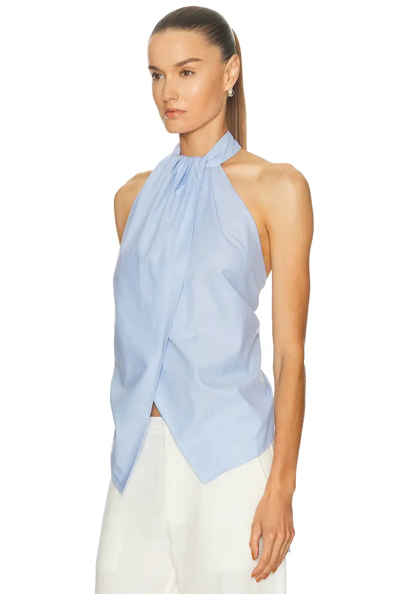 St. Agni Oxford Halter Tie Back Top | Thumbnail 3 St. Agni Oxford Halter Tie Back Top | Thumbnail 3