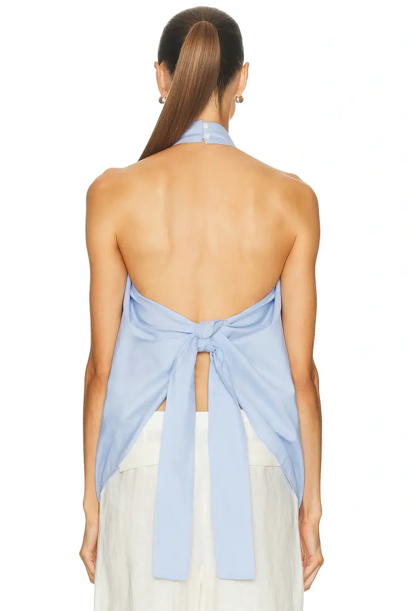 St. Agni Oxford Halter Tie Back Top | Thumbnail 4 St. Agni Oxford Halter Tie Back Top | Thumbnail 4