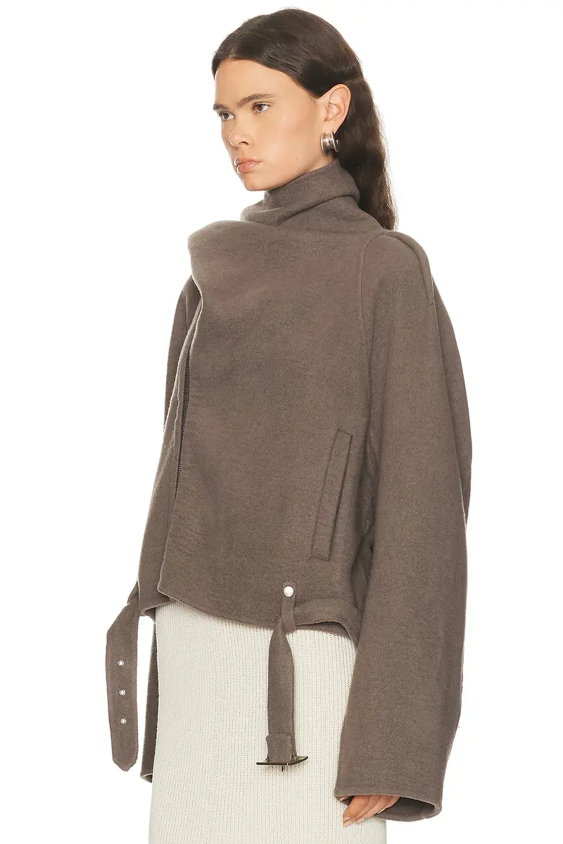 Rick Owens Cropped Scarf Flight Jacket | Thumbnail 3 Rick Owens Cropped Scarf Flight Jacket | Thumbnail 3