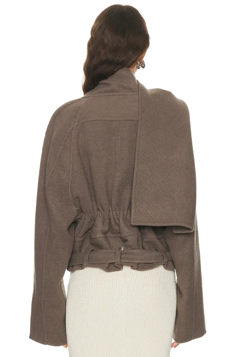 Rick Owens Cropped Scarf Flight Jacket | Thumbnail 4 Rick Owens Cropped Scarf Flight Jacket | Thumbnail 4