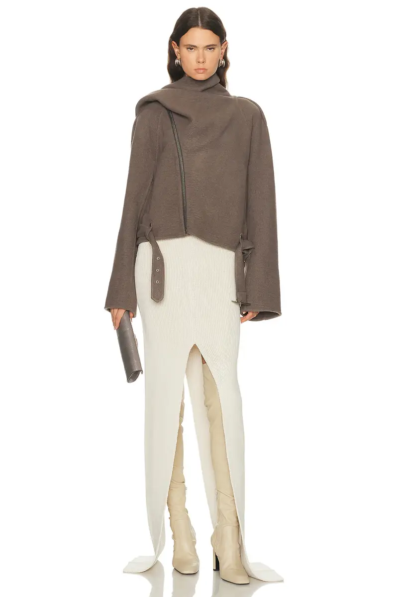 Rick Owens Cropped Scarf Flight Jacket | Thumbnail 5 Rick Owens Cropped Scarf Flight Jacket | Thumbnail 5
