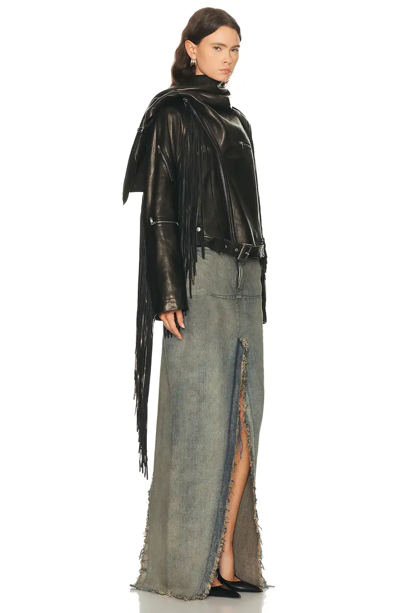 Rick Owens Cropped Scarf Flight Jacket | Thumbnail 2 Rick Owens Cropped Scarf Flight Jacket | Thumbnail 2