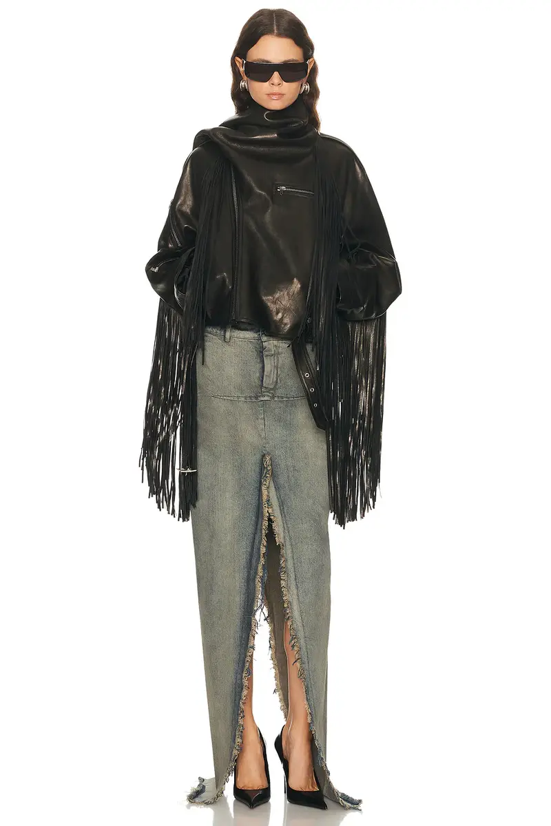 Rick Owens Cropped Scarf Flight Jacket | Thumbnail 5 Rick Owens Cropped Scarf Flight Jacket | Thumbnail 5