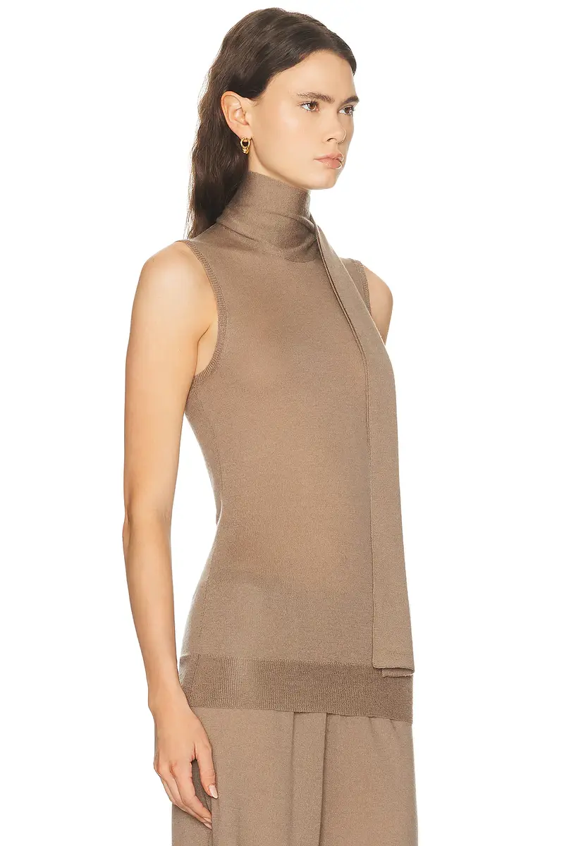 ENZA COSTA Tissue Cashmere Sleeveless Scarf Sweater | Thumbnail 2