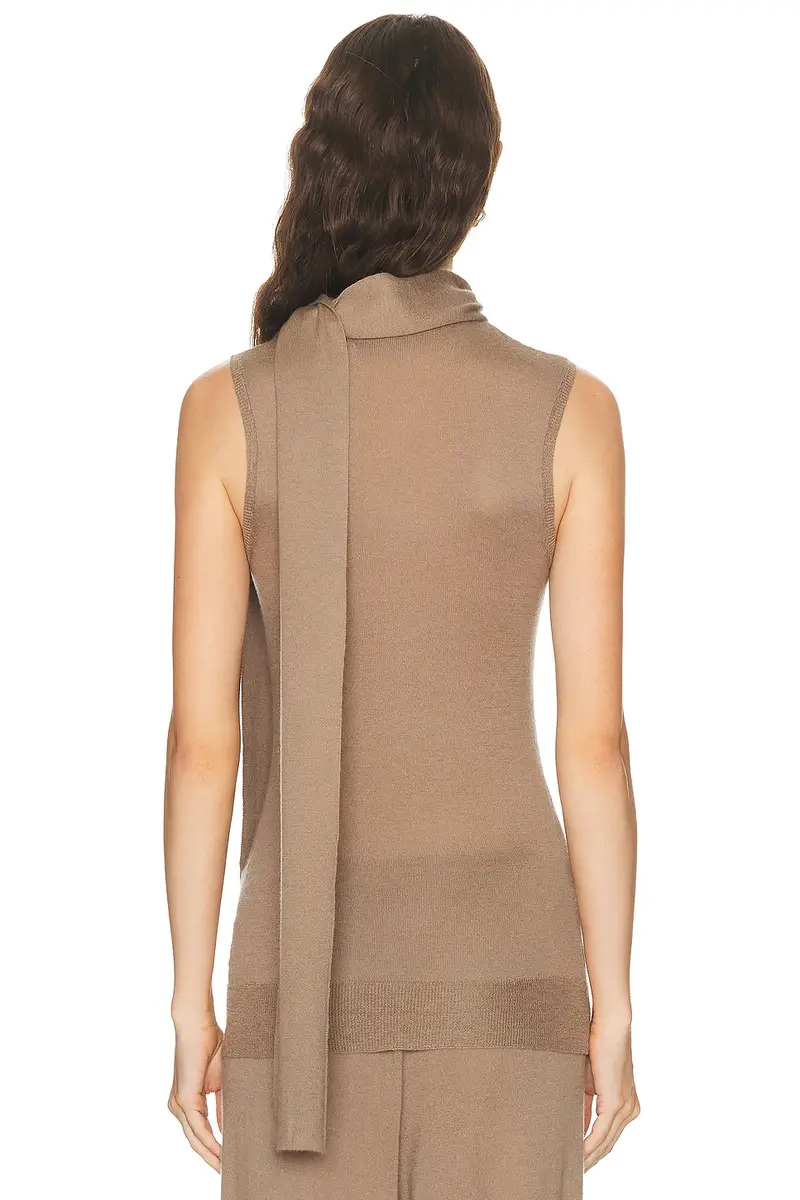 ENZA COSTA Tissue Cashmere Sleeveless Scarf Sweater | Thumbnail 4