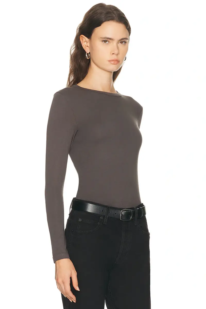 ENZA COSTA Supima Cotton New Classic Long Sleeve Tee | Thumbnail 2 ENZA COSTA Supima Cotton New Classic Long Sleeve Tee | Thumbnail 2