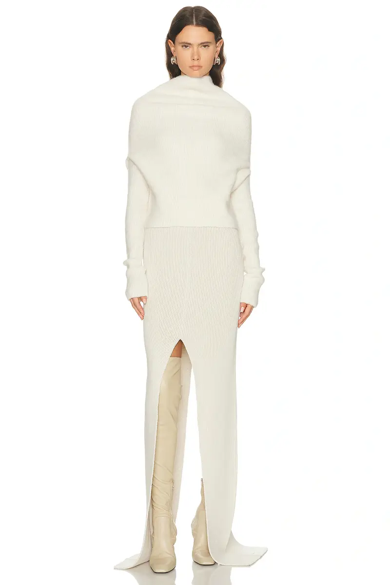 Rick Owens Long Sleeve Cowl Sweater | Thumbnail 4 Rick Owens Long Sleeve Cowl Sweater | Thumbnail 4