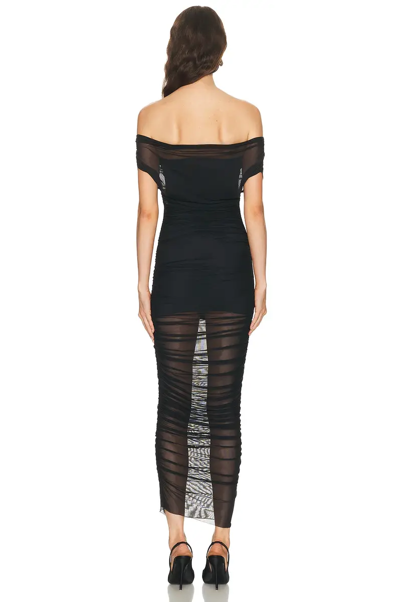 SEROYA Noel Mesh Midi Dress | Thumbnail 3