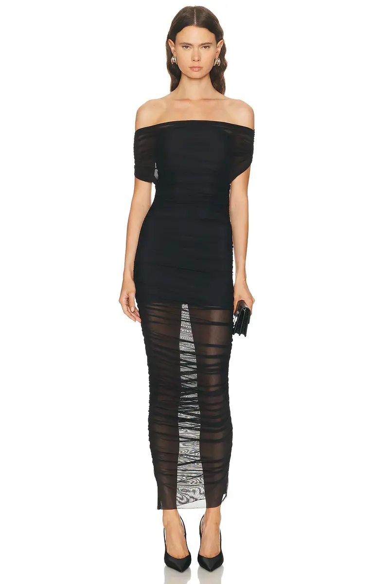 SEROYA Noel Mesh Midi Dress | Image 1 SEROYA Noel Mesh Midi Dress | Image 1