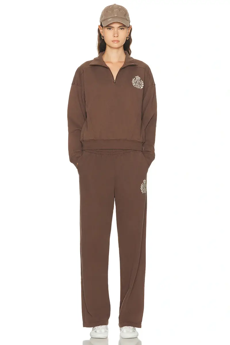 Sporty & Rich NY Crest Embroidered Wide Sweatpant | Thumbnail 5 Sporty & Rich NY Crest Embroidered Wide Sweatpant | Thumbnail 5