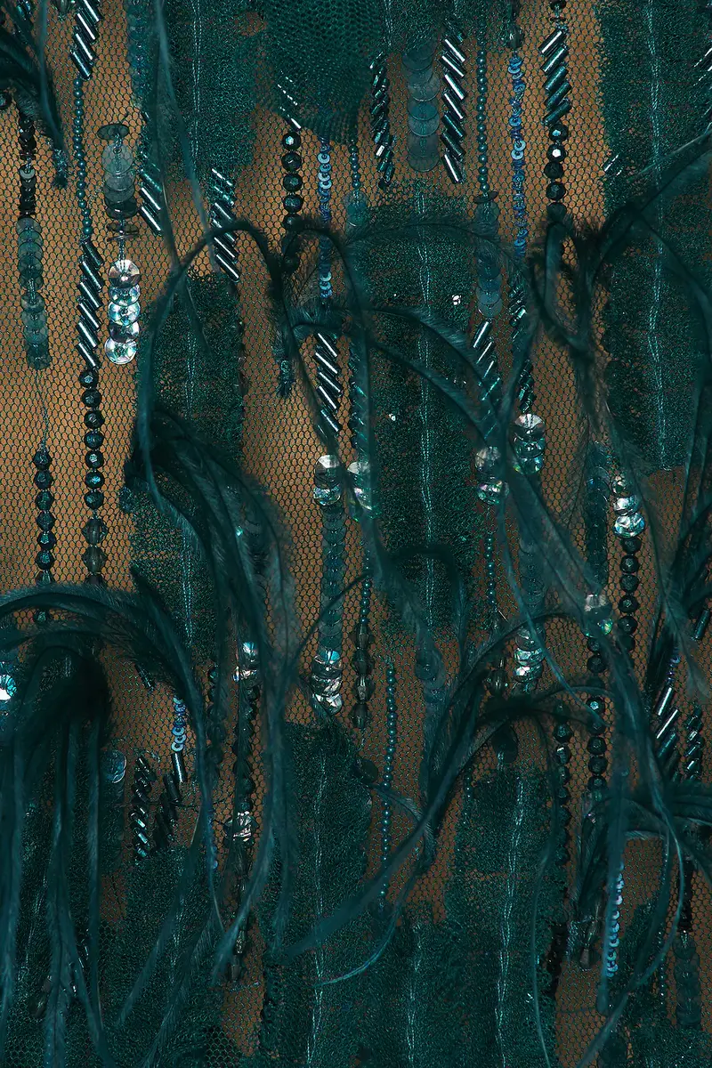 Lapointe Cascading Feather Emb Cropped Tank Top | Thumbnail 5 Lapointe Cascading Feather Emb Cropped Tank Top | Thumbnail 5
