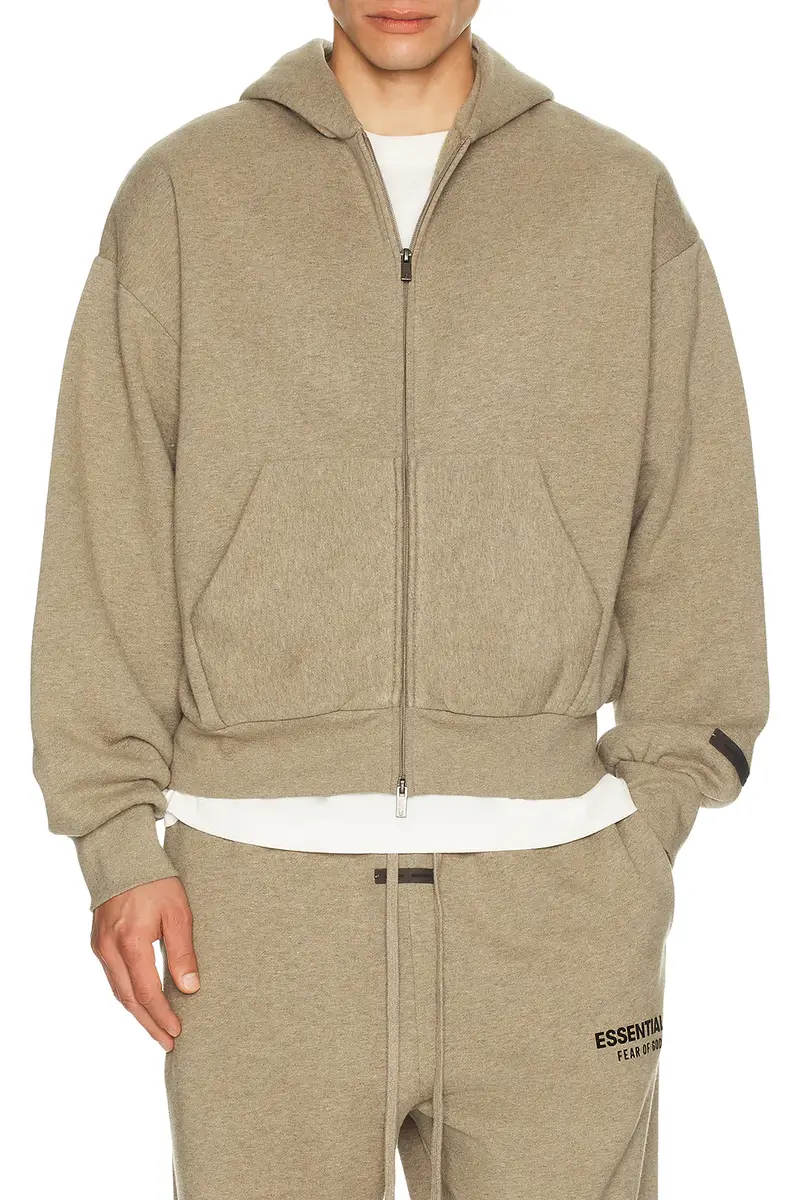 Fear of God ESSENTIALS Classic Full Zip Up Hoodie | Thumbnail 4