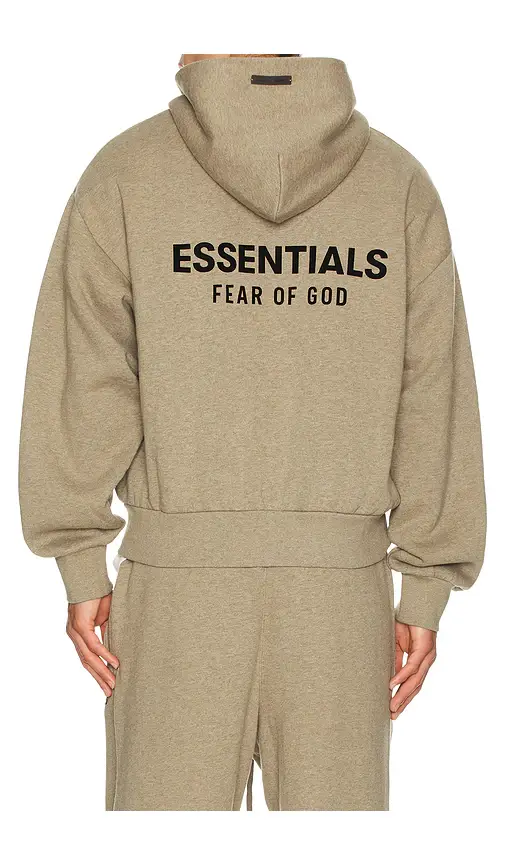 Fear of God ESSENTIALS Classic Full Zip Up Hoodie | Image 1 Fear of God ESSENTIALS Classic Full Zip Up Hoodie | Image 1