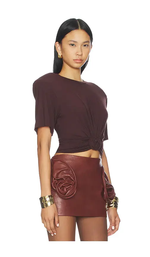 Magda Butrym Knot Front T-Shirt | Thumbnail 2 Magda Butrym Knot Front T-Shirt | Thumbnail 2