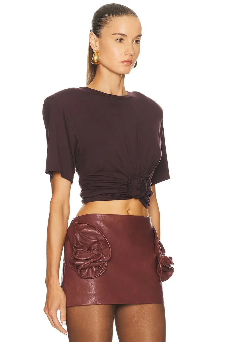 Magda Butrym Knot Front T-Shirt | Thumbnail 4 Magda Butrym Knot Front T-Shirt | Thumbnail 4