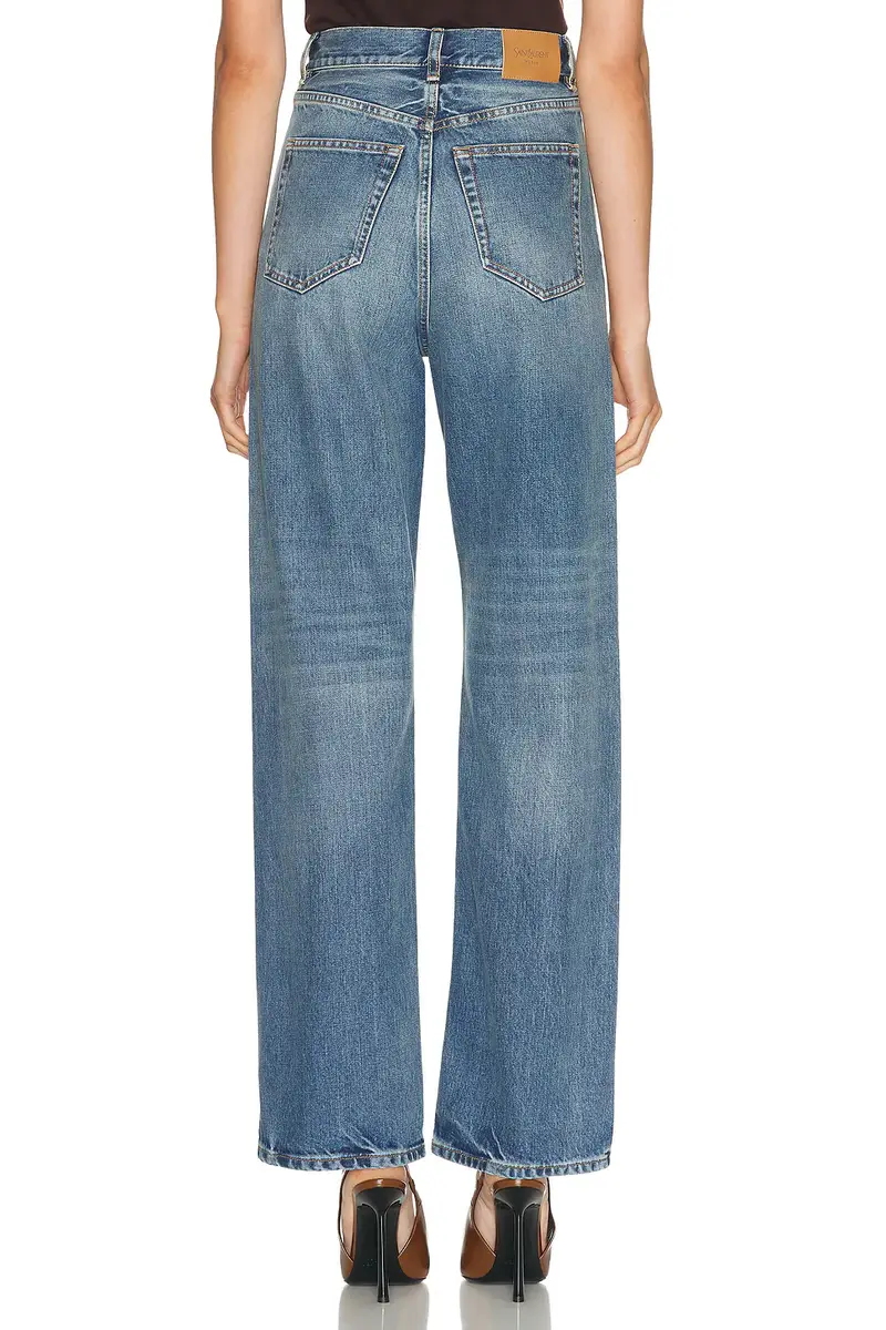 Saint Laurent V-Waist Baggy Wide Leg | Thumbnail 4 Saint Laurent V-Waist Baggy Wide Leg | Thumbnail 4