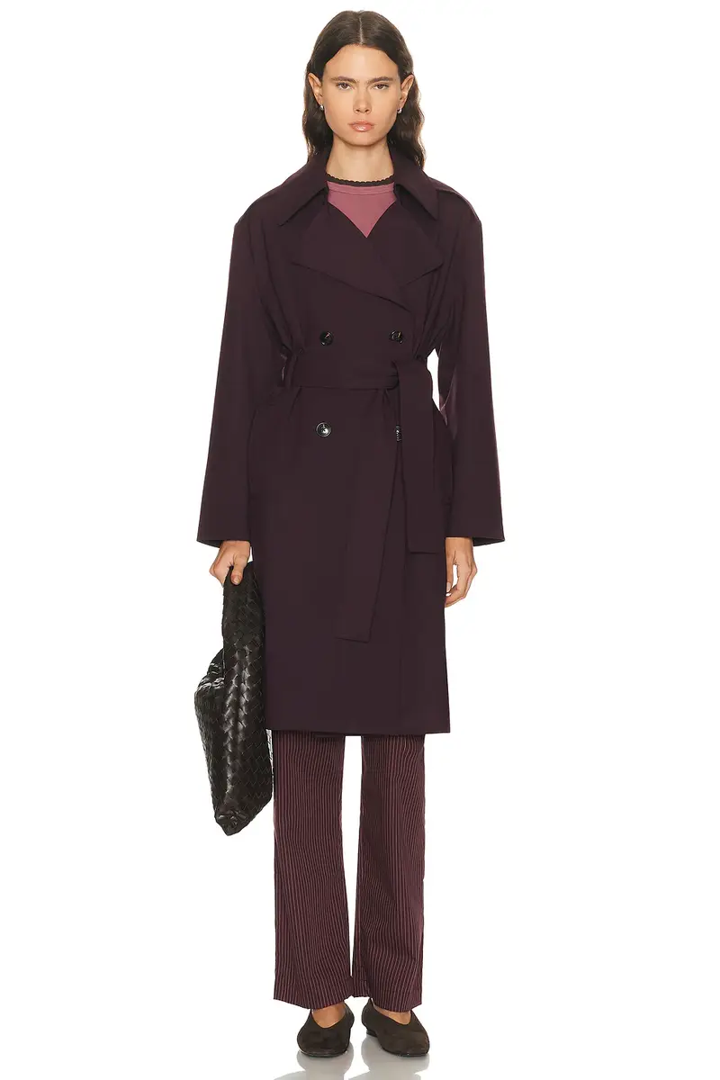 LESET Jane Double Breasted Trench Coat | Thumbnail 2