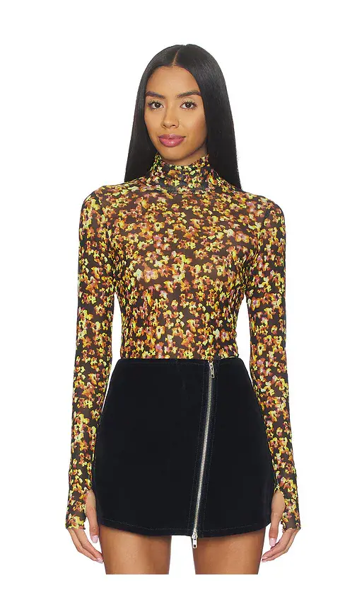 AFRM Zadie Flocked Mesh Top | Image 1 AFRM Zadie Flocked Mesh Top | Image 1