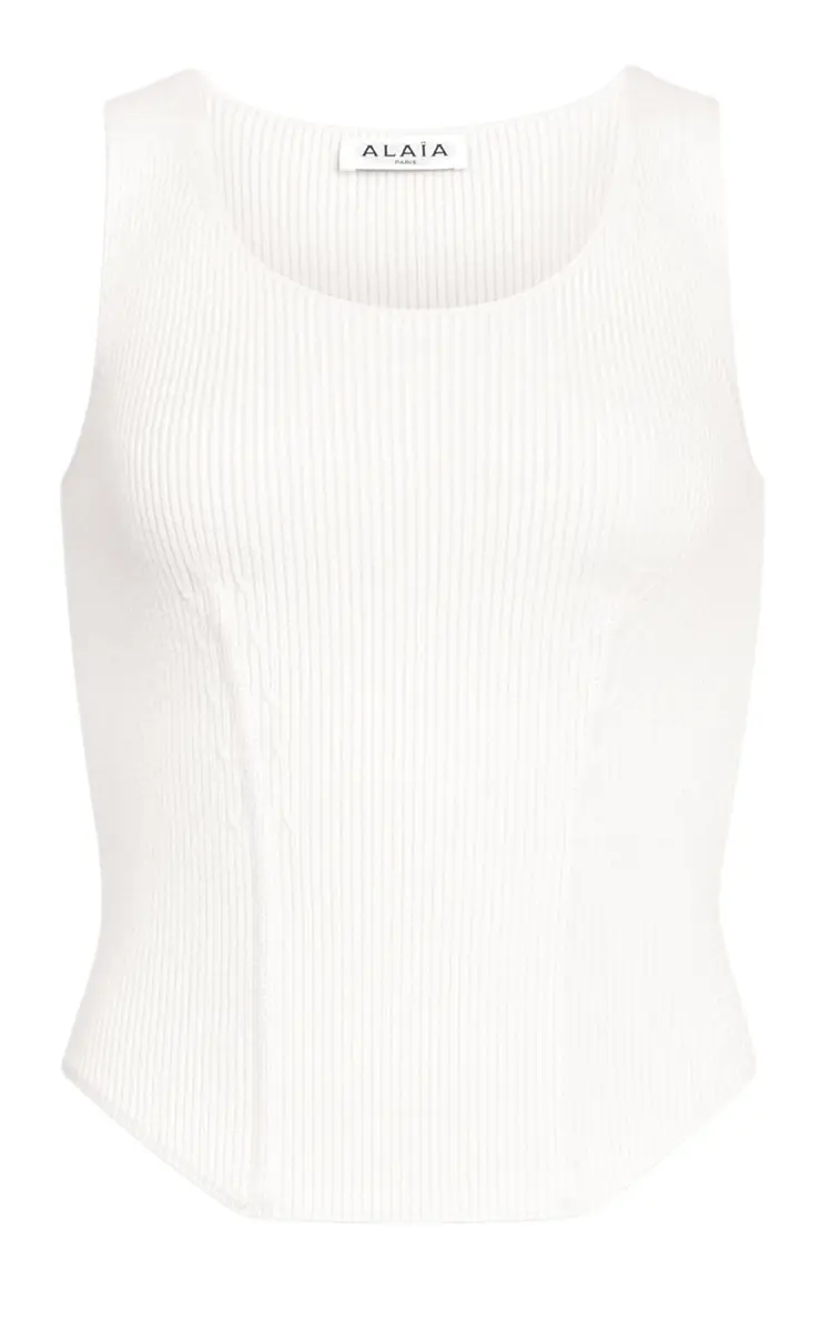 Alaïa Knit Wool-Blend Corset Top | Thumbnail 5 Alaïa Knit Wool-Blend Corset Top | Thumbnail 5
