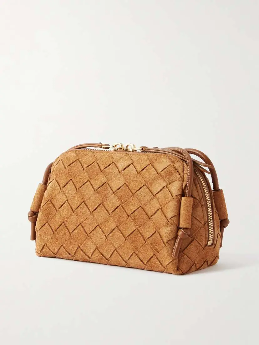 Bottega Veneta Concert Pouch Intrecciato Suede Shoulder Bag | Thumbnail 3