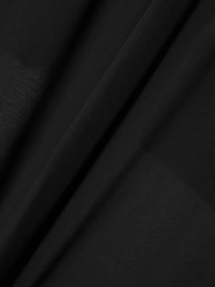Frame Pussy-bow Velvet-trimmed Silk-chiffon Blouse | Thumbnail 5