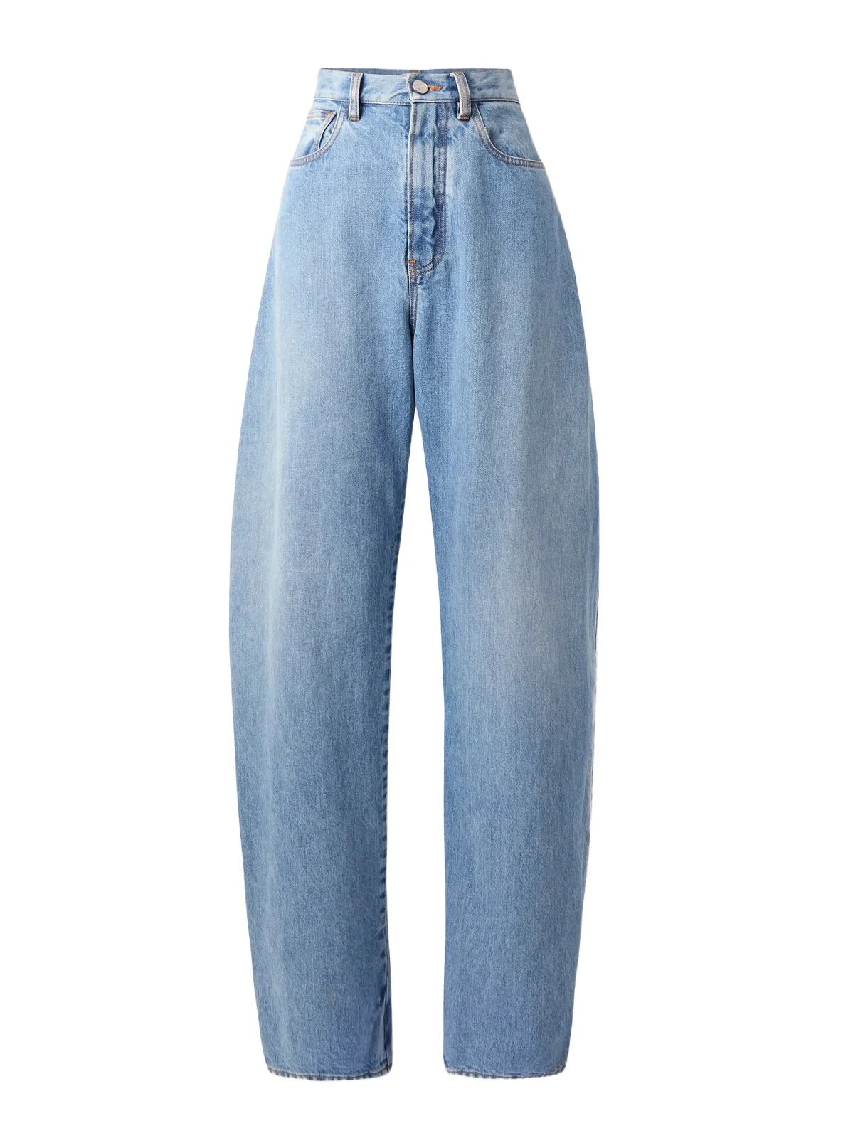 ALAÏA Round High-rise Barrel-leg Jeans