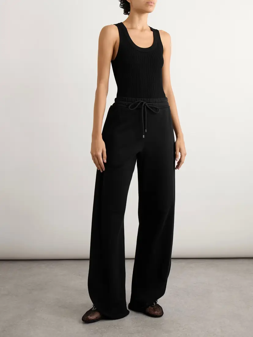 ALAÏA Petal Cotton-jersey Barrel-leg Track Pants | Thumbnail 2 ALAÏA Petal Cotton-jersey Barrel-leg Track Pants | Thumbnail 2