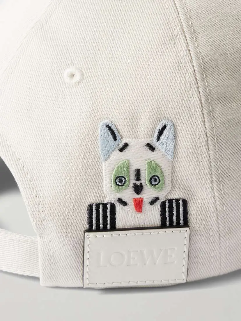 Loewe + Louis Wain Leather-trimmed Embroidered Cotton-canvas Baseball Cap | Thumbnail 4