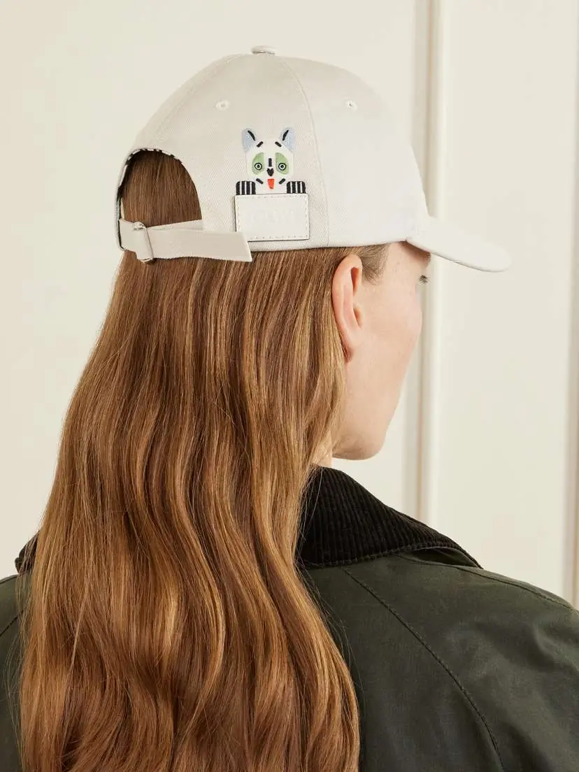 Loewe + Louis Wain Leather-trimmed Embroidered Cotton-canvas Baseball Cap | Thumbnail 5