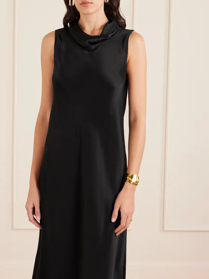 LESET Barb Satin Midi Dress | Thumbnail 3