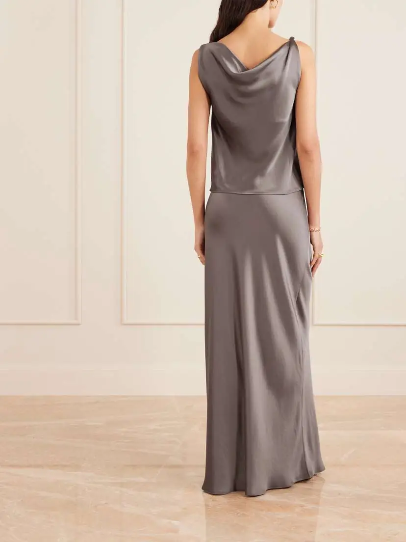 LESET Barb Draped Satin Blouse | Thumbnail 4 LESET Barb Draped Satin Blouse | Thumbnail 4